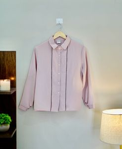 Pink Button-Up Top