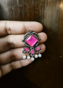 Pink Stone Earrings