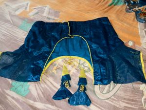 Organza blue lehenga
