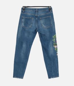ZARA Floral Embroidered Jeans
