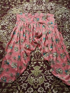 Pink Floral Patiala Suit