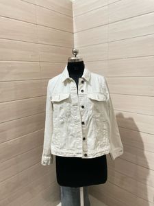 M&amp;S White Denim Jacket