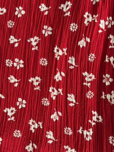 Red Floral Top