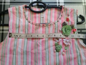 Beautiful top with flower , stone and pearl