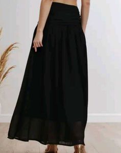 SHEIN Elegant Black Maxi Skirt