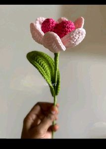 Crochet Heart Flower