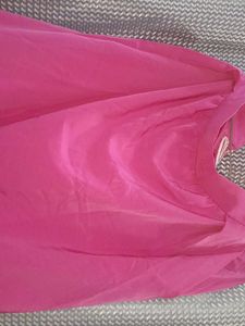 Dark Pink Color A Line Skirt Elastic @ Back
