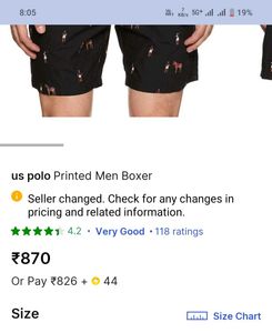 Pure Cotton Us Polo Assn. Printed Boxer For Men