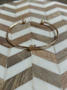 Gold Knot Shaped Minimalist Bracelet- New, Unused, Freesize, Adjustable, Trendy