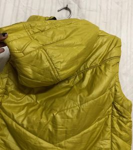 Basic House Yellow Sleeveless Jacket