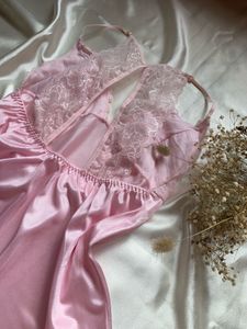 Pink Lace Sleepwear Slip