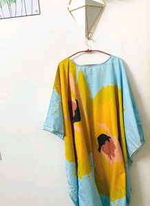 Yellow Blue Printed Kaftan 🌸