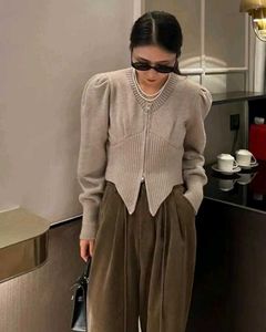 Stylish Zip-Up Knit Cardigan