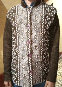 Patterned Knit Cardigan