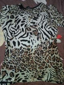 Tiger Print Top In Good Condition