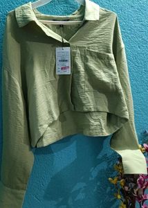 Sage Green Crop Top