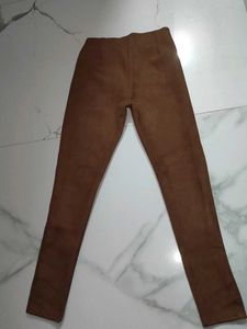 Suede Lace-Up Pants