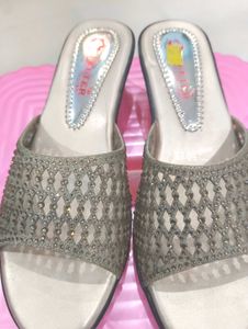Elegant Beaded Heel Slides