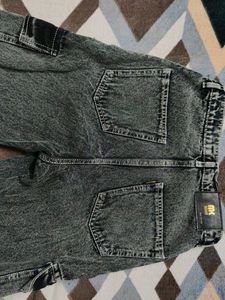 Acid Wash Cargo Jeans