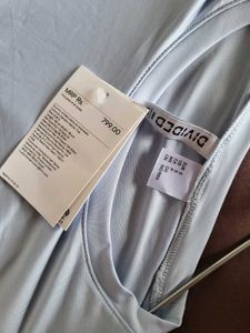 H&amp;M Long Sleeve Microfibre Powder Blue Top/ S