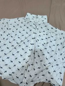 Dog Print Oversized Shirt