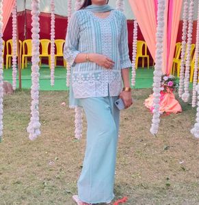 Trending, Kurta Plazo Set With Dupatta