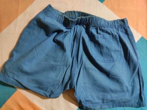 Blue Casual Shorts