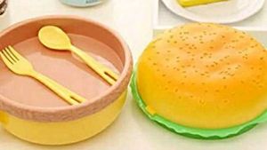 Burger Shaped 2 Layer Lunch Box Kids &amp; Adult