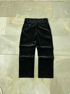 Black corduroy Wide Leg Pants