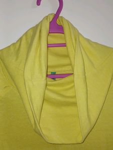 Branded Turtle Neck Yellow Sweatshirt