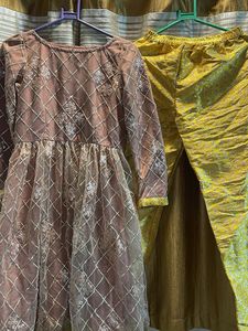 Round Banarasi Frock Set