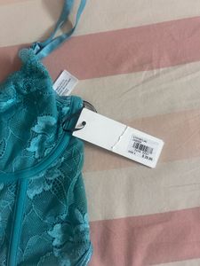 sea green bustier corset top