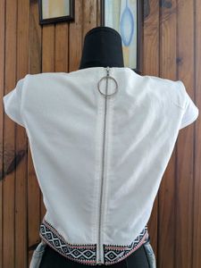 White Crop Top