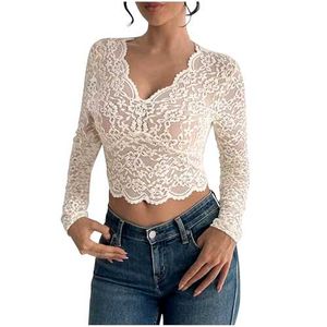 Lace Long Sleeve Top🩰🦪🦢🐏🤍