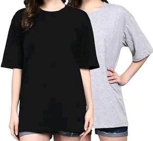 Women’s Oversized Cotton T-Shirts – Pack of 2