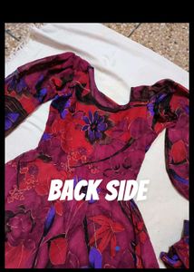 Floral Print Chiffon Dress