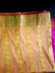 Elegant Pink &amp; Gold Saree