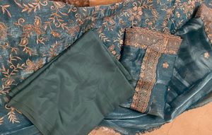 Teal Embellished Salwar Kameez Set