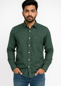 aLL 3XL Shirt For men | Green linen