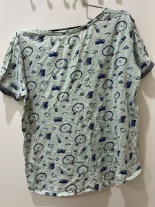 Patterned Short Sleeve T-Shirt