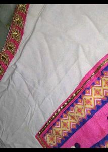 White Kurta Pink Plazo Set