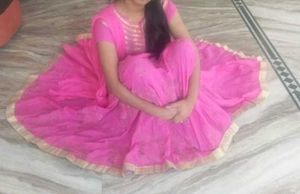 Pink Long Anarkali Dress With Full Ghera 💓