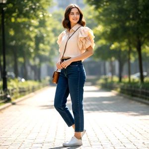Elegant Ruffled Sleeve Top