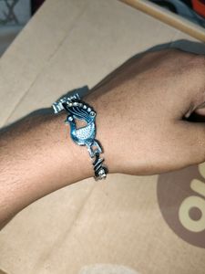 Sliver Bracelet Little Peacock On Sides