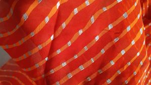 Gorgeous Orange Georgette Saree With Same Blouse