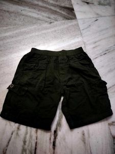 Boys Green Cargo Shorts
