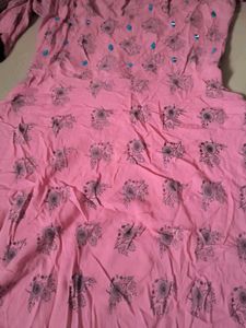 Pink Printed Kurta