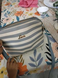 Lavie Striped Crossbody Bag