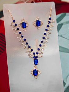 Elegant Blue Stone Jewelry Set