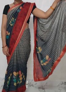 Women&#39;s Georgette saree with floral print